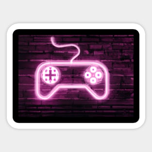 Neon Gaming Controller for Gamer Sticker